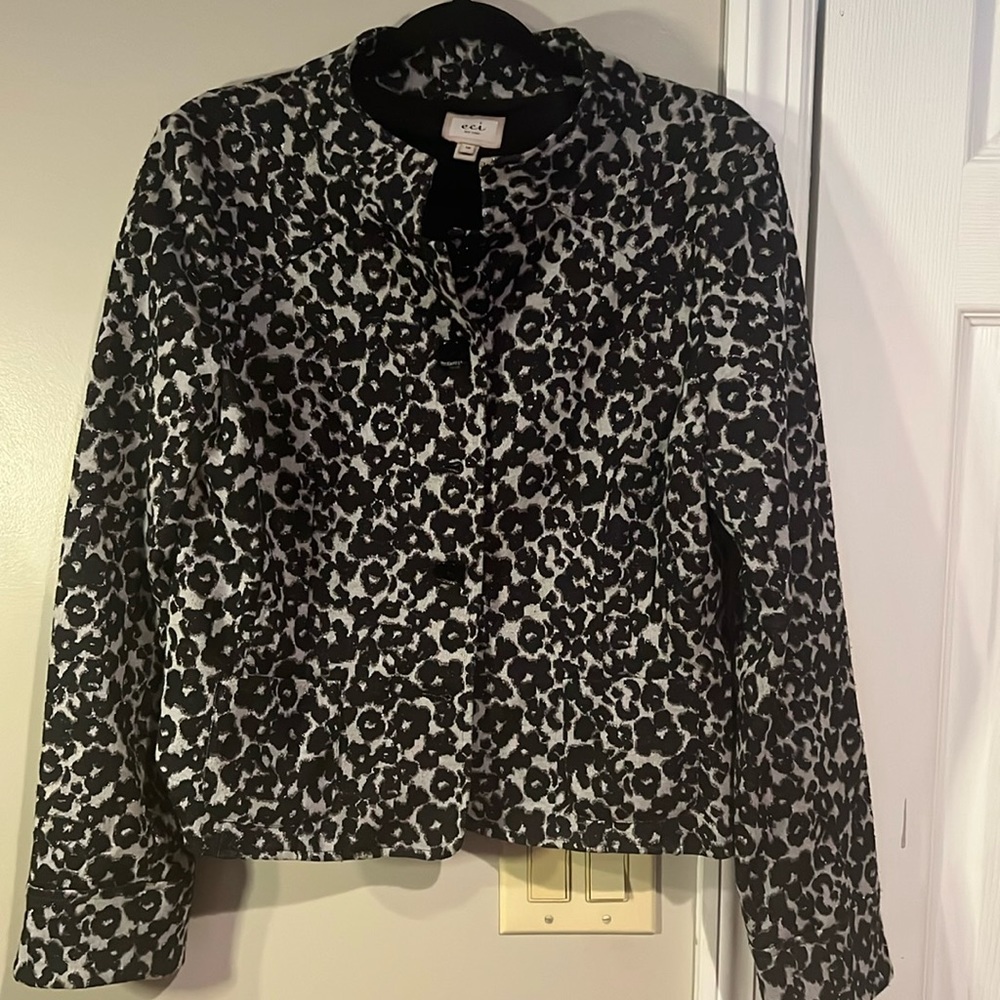 Shimmr black and gray metallic jacket